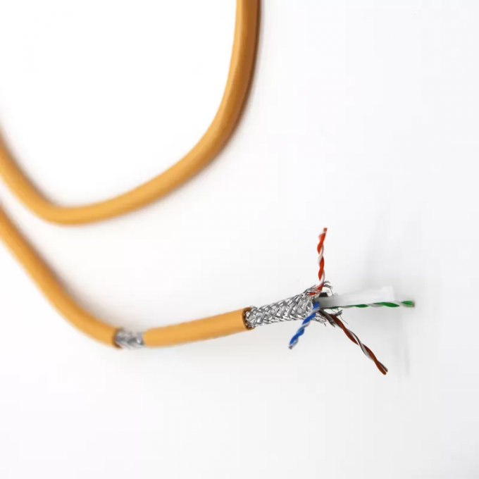 Câble de cuivre pur de armature de réseau de conducteur de noyau du câble 8 de communication du chat 6 de la norme 3 de RoHS de la CE