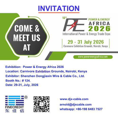 Dernières nouvelles de l'entreprise Le câble Shenzhen DJX participera au Power & Energy Africa 2026 au Kenya