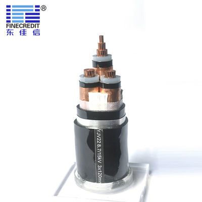 Bon prix bande en acier moyenne de cable électrique de tension de PVC YJV22 de 35mm blindée en ligne